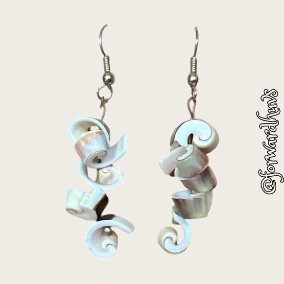 Bundle Sale 3 for $15 | Seashell Dangle Earrings – Natural and Elegant - Picture 3 of 7